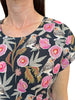 Boxy Top - Zebra Finch (Black)