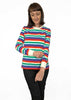 Crew Neck Tshirt - Ocean Stripe