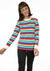 Crew Neck Tshirt - Ocean Stripe