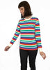Crew Neck Tshirt - Ocean Stripe