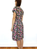 Drawstring Kimono Sleeve Dress - Zebra Finch (Black)