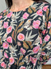 Long Sleeve Dress - Zebra Finch Black - Made to order
