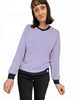 Two Tone Jumper - Lilac Stripe + Navy