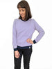 Two Tone Jumper - Lilac Stripe + Navy