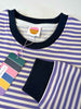 Two Tone Jumper - Lilac Stripe + Navy