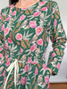 Long Sleeve Dress - Zebra Finch Green - Made to Order