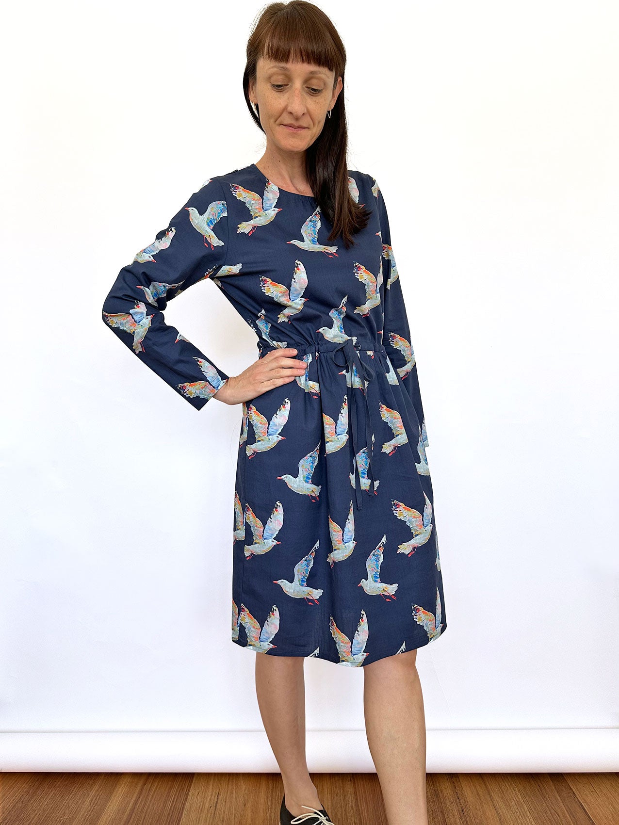 Long Sleeve Dress - Seagull