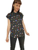 Button through Blouse - Bird Ditsy