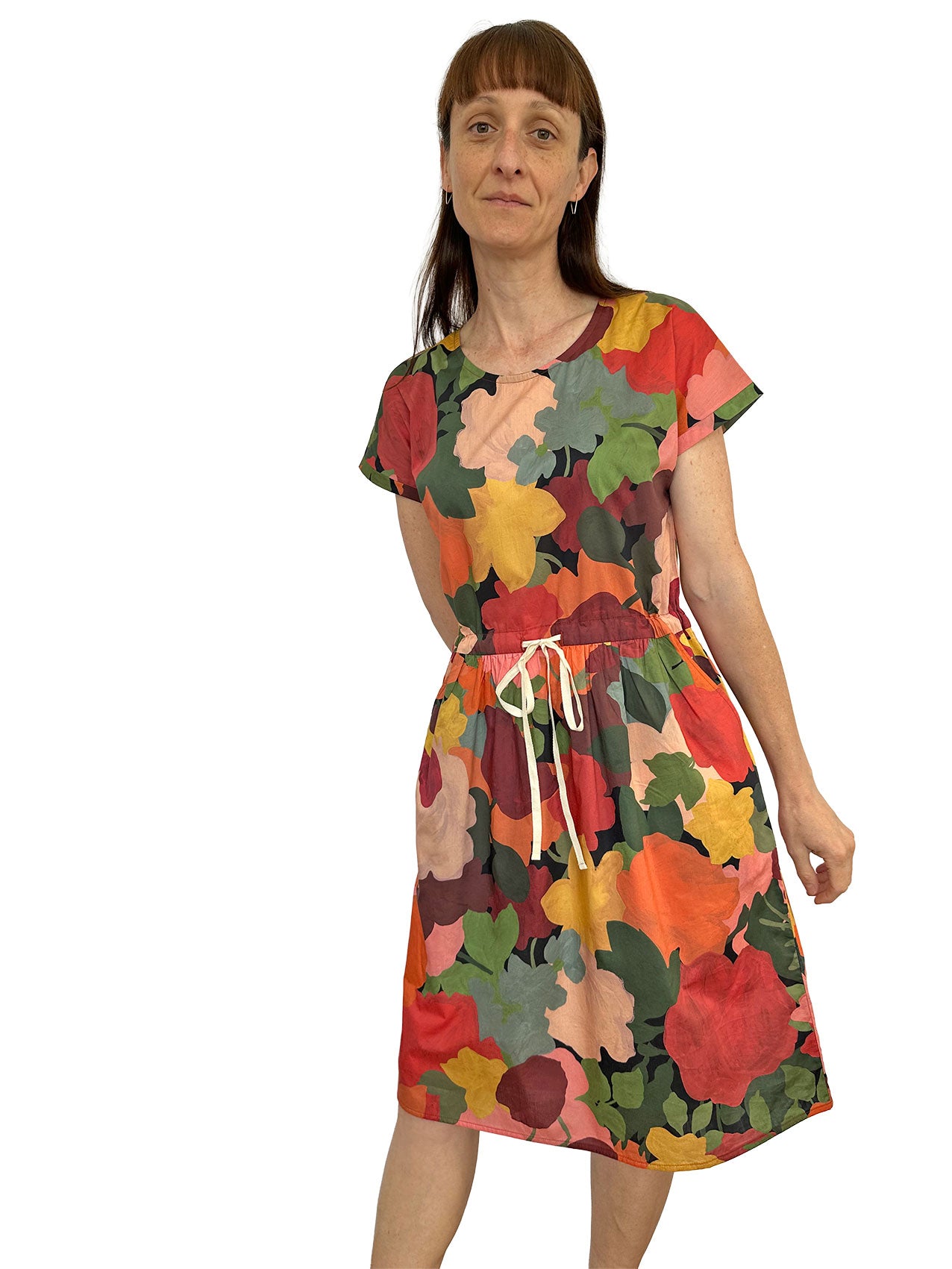 Drawstring Kimono Sleeve Dress - Liberty Floral