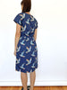 Drawstring Kimono Sleeve Dress - Seagull