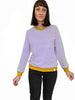 Two Tone Jumper - Lilac Stripe + Mustard