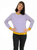 Two Tone Jumper - Lilac Stripe + Mustard