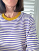 Two Tone Jumper - Lilac Stripe + Mustard