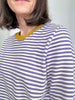 Two Tone Jumper - Lilac Stripe + Mustard