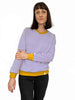 Two Tone Jumper - Lilac Stripe + Mustard