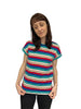 Staple Tee - Red/Blue/Aqua Stripe