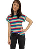 Staple Tee - Red/Blue/Aqua Stripe