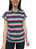 Staple Tee - Red/Blue/Aqua Stripe