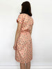 Drawstring Kimono Sleeve Dress - Peach Spots
