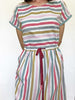 Drawstring Kimono Sleeve Dress -  Allsorts Stripe