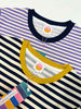 Two Tone Jumper - Lilac Stripe + Navy