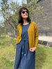 SECONDS SALE - Squiggle Cardigan - Mustard Yellow - Medium